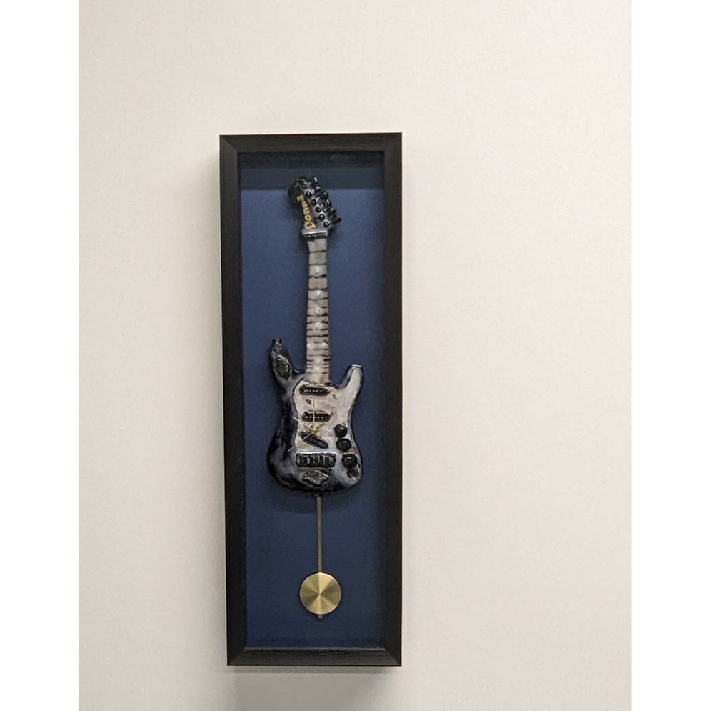 art antiquities blue lefty guitar
