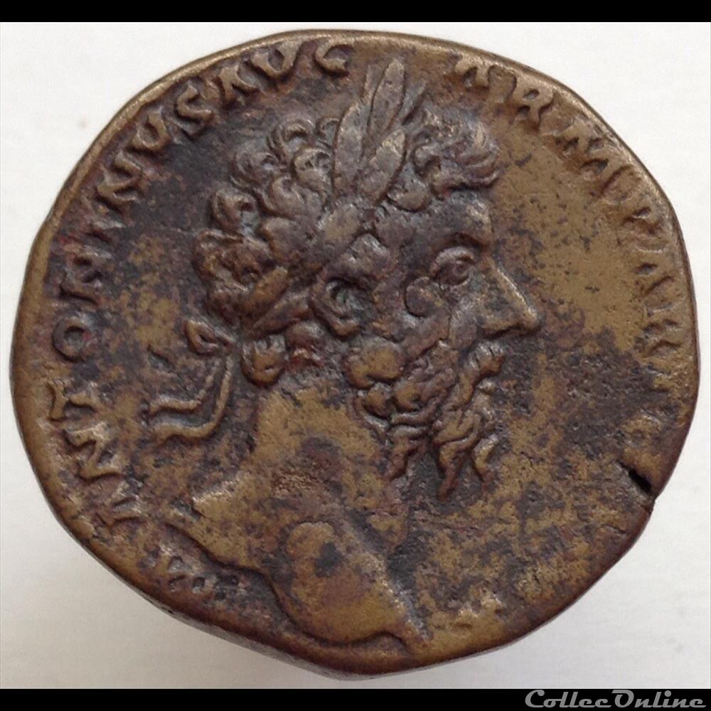 Marc Aurèle - Sesterce - TR POT XXI IMP IIII COS III - RIC 948 monnaie antique romaine marc aurele sesterce tr pot xxi imp iiii cos iii ric 948