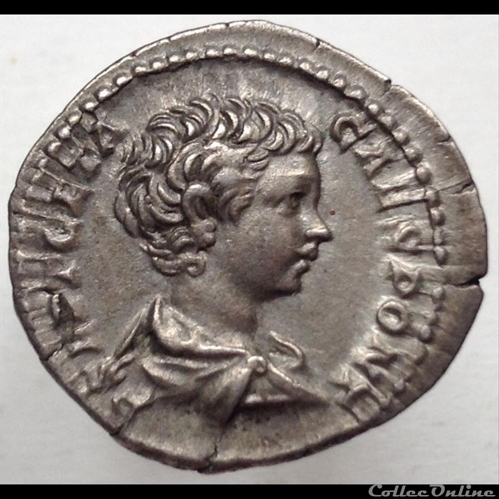 Geta - Denier - Princ Ivventvtis - RIC 18 monnaie antique romaine geta denier princ ivventvtis ric 18