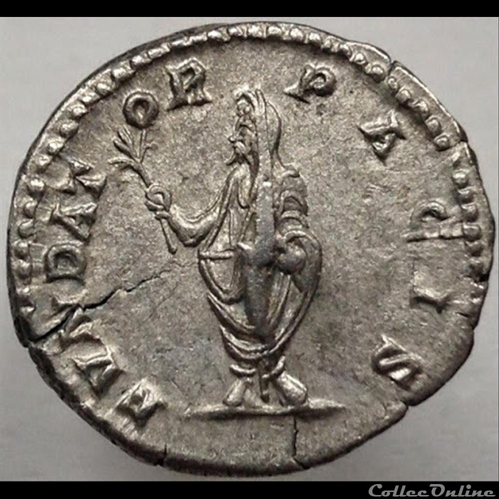 Septime Sévère - Denier - Fvndator Pacis - RIC 265 monnaie antique romaine septime severe denier fvndator pacis ric 265