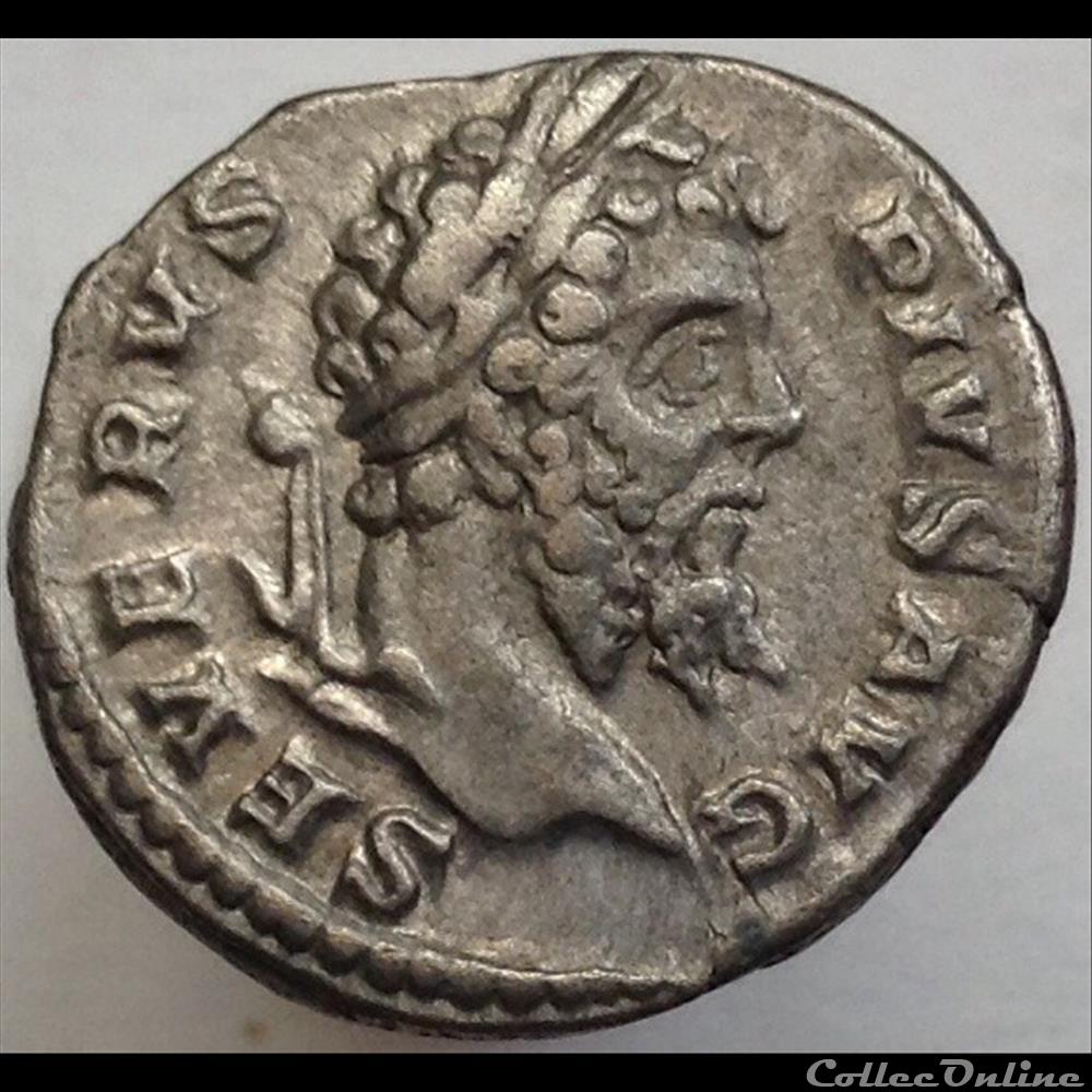 monnaie antique romaine septime severe denier p m tr p xiiii cos iii p p ric 200