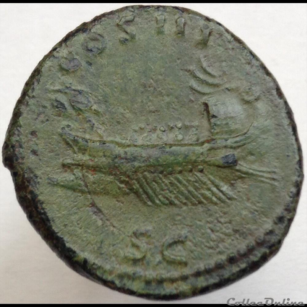 Hadrien - As - Cos III - Galère - RIC 673 monnaie antique romaine hadrien as cos iii galere ric 673