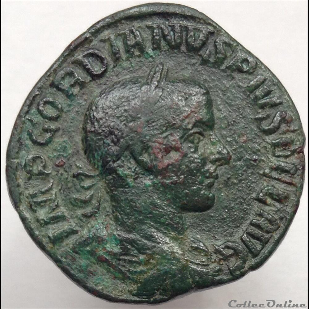 Gordien III - Sesterce - P M TR P V COS II P P - RIC 307 a monnaie antique romaine gordien iii sesterce p m tr p v cos ii p p ric 307 a