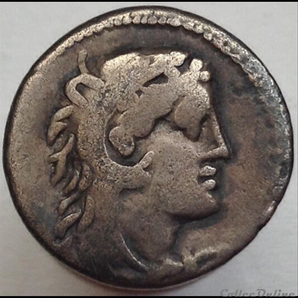 monnaie antique romaine volteia denier hercule et sanglier sear 313