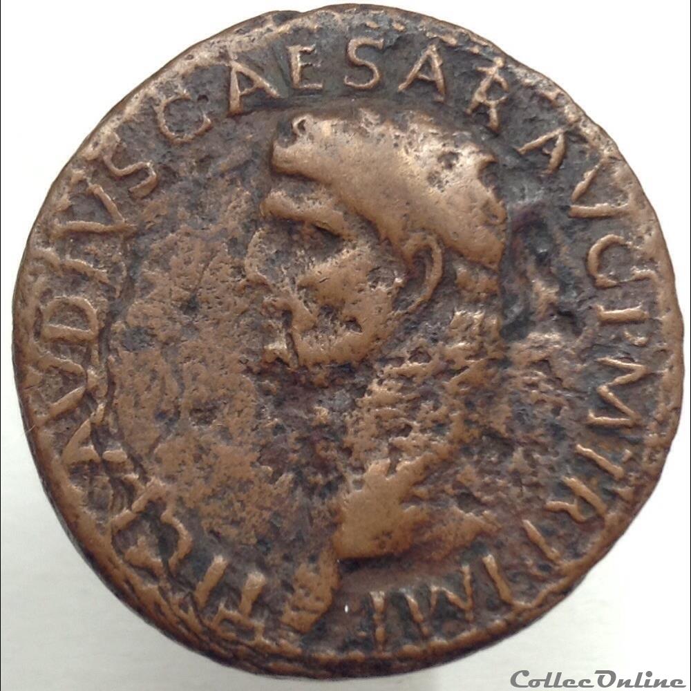 Claude - As - Minerve - RIC 100 monnaie antique romaine claude as minerve ric 100