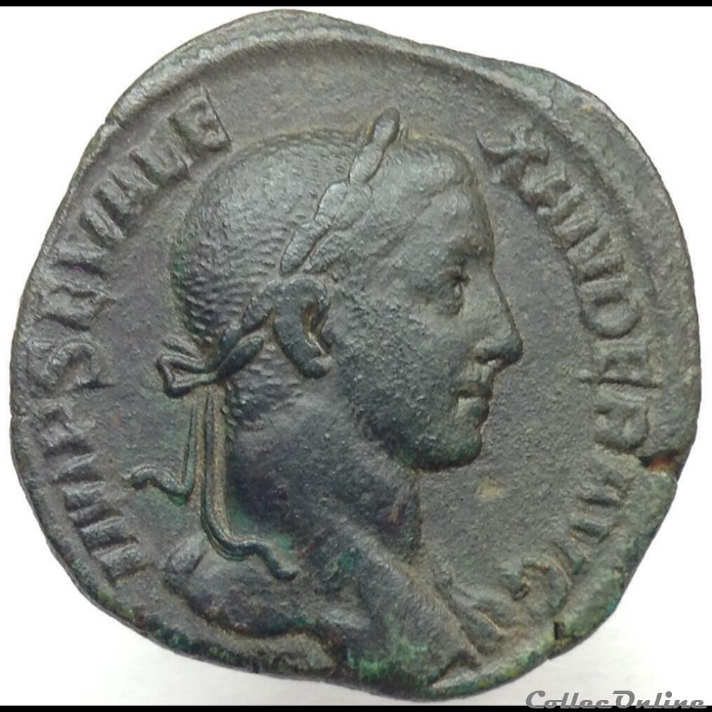 Alexandre Sévère - Sesterce - Victoria Avgvsti - RIC 616 b monnaie antique romaine alexandre severe sesterce victoria avgvsti ric 616 b