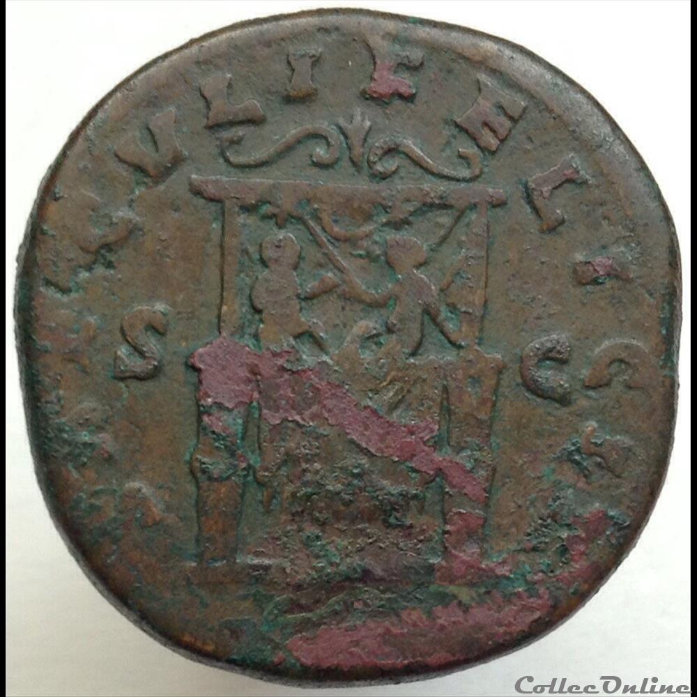 Faustine II - Sesterce - Saecvli Felicit - RIC 1665 monnaie antique romaine faustine ii sesterce saecvli felicit ric 1665