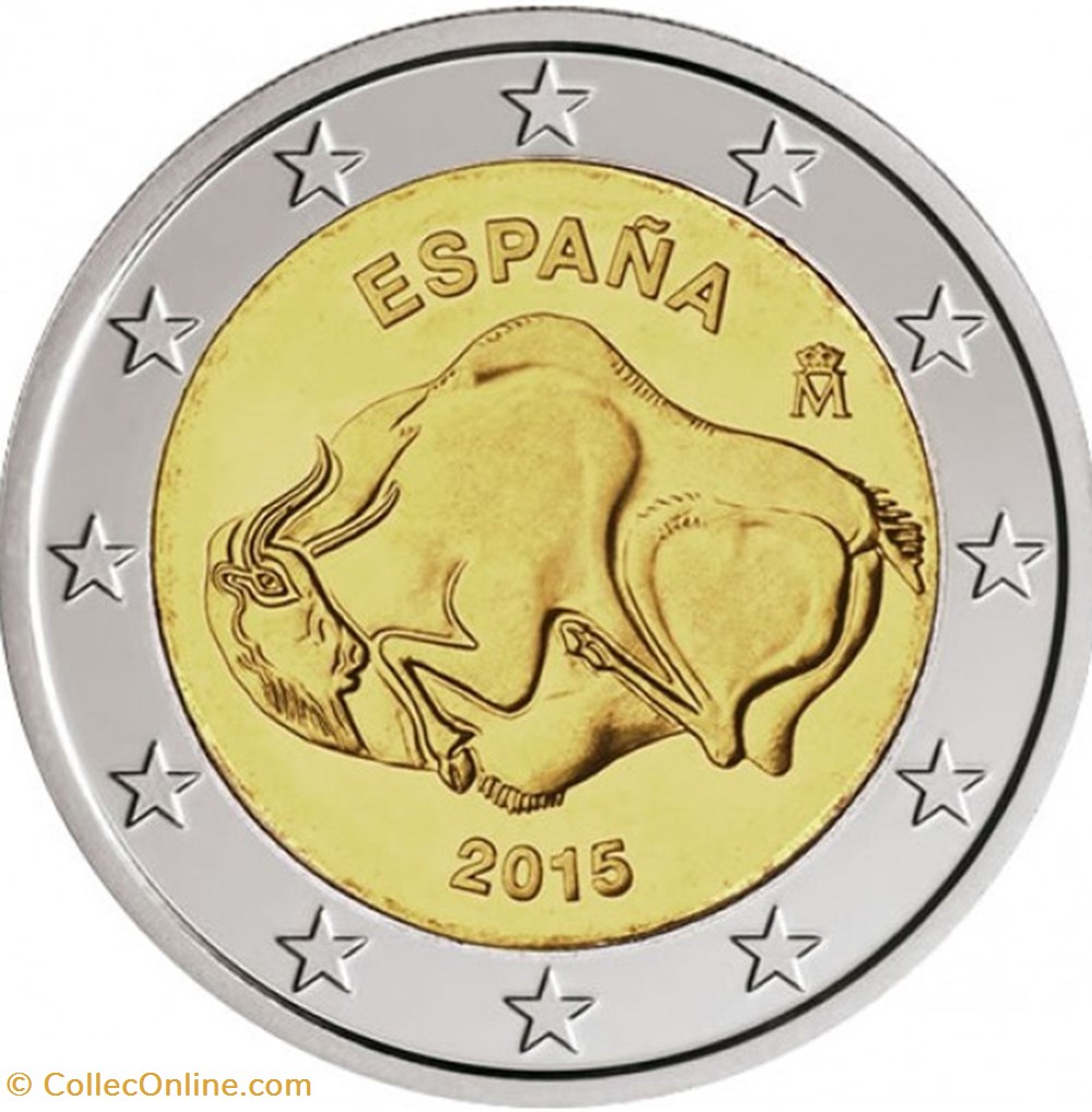 2 Euros Commémo. Espagne 2015 - Grotte d'Altamira monnaies 2 euros commemo espagne 2015 grotte altamira