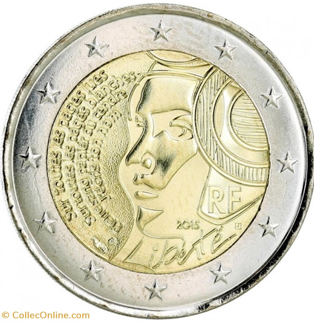 2 Euros Commémo. FRANCE 2015 - Fête de la Fédération monnaies 2 euros commemo france 2015 fete de la federation