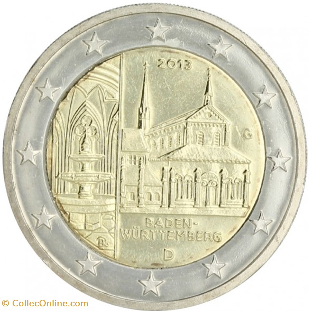 2 Euros Commémo. Allemagne 2013 - Bade-Wurtemberg monnaies 2 euros commemo allemagne 2013 bade wurtemberg