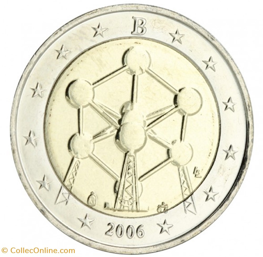 2 Euros Commémo. Belgique 2006 - Atomium monnaies 2 euros commemo belgique 2006 atomium