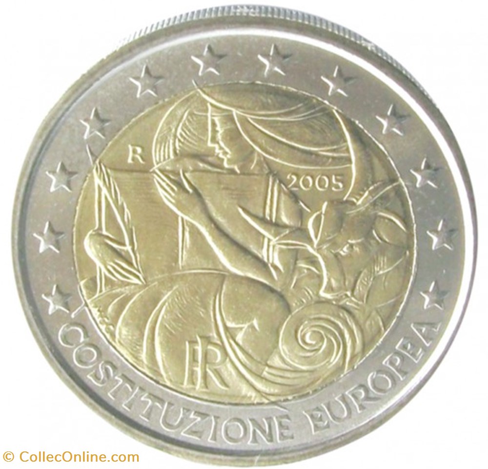 2 Euros Commémo. ITALIE 2005 - Constitution Européenne monnaies 2 euros commemo italie 2005 constitution europeenne