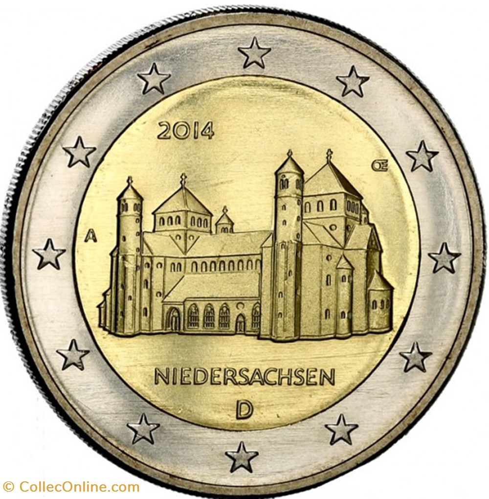 2 Euros Commémo. Allemagne 2014 - Basse-Saxe monnaies 2 euros commemo allemagne 2014 basse saxe