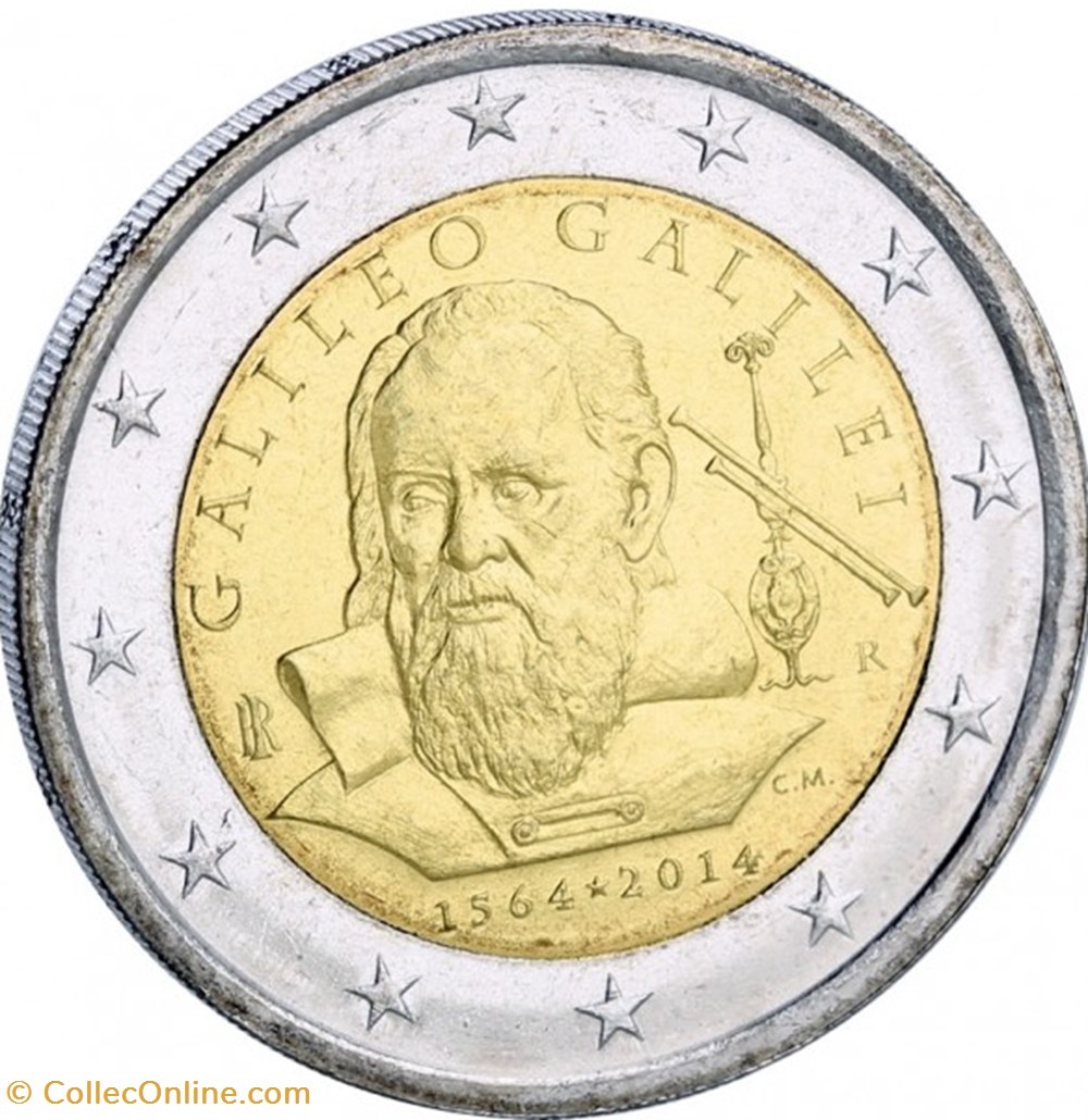 2 Euros Commémo. ITALIE 2014 - Galilée monnaies 2 euros commemo italie 2014 galilee