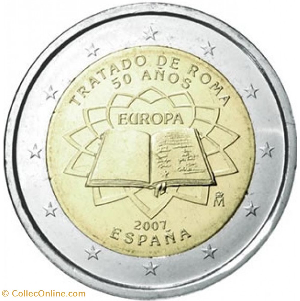 2 Euros Commémo. Espagne 2007 - Traité de Rome monnaies 2 euros commemo espagne 2007 traite de rome