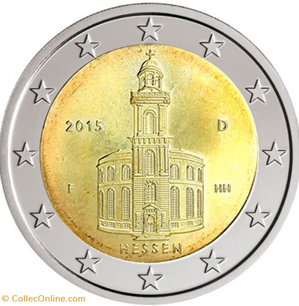 2 Euros Commémo. Allemagne 2015 - Hesse monnaies 2 euros commemo allemagne 2015 hesse