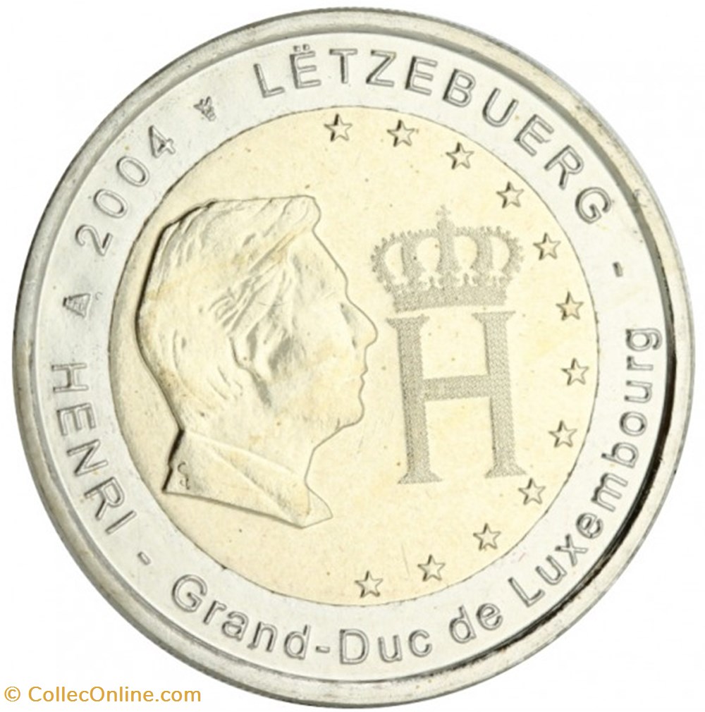 piece 2 euro grand duc de luxembourg 2004