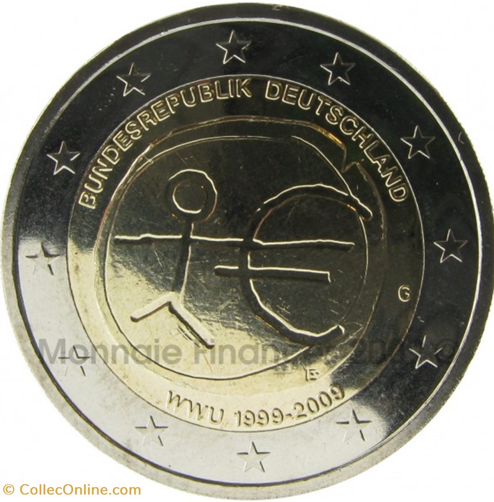 2 Euros Commémo. Pays-Bas 2009 - 10 ans EMU monnaies 2 euros commemo pays bas 2009 10 ans emu