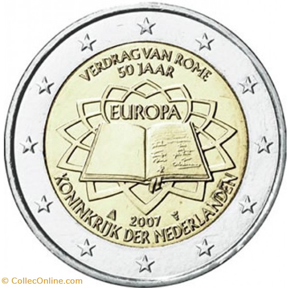 2 Euros Commémo. Pays-Bas 2007 -Traité de Rome monnaies 2 euros commemo pays bas 2007 traite de rome