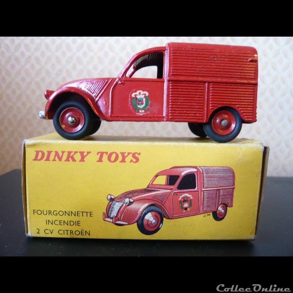 fourgonnette incendie 2CV 2 modele reduit voiture citroen fourgonnette incendie 2cv