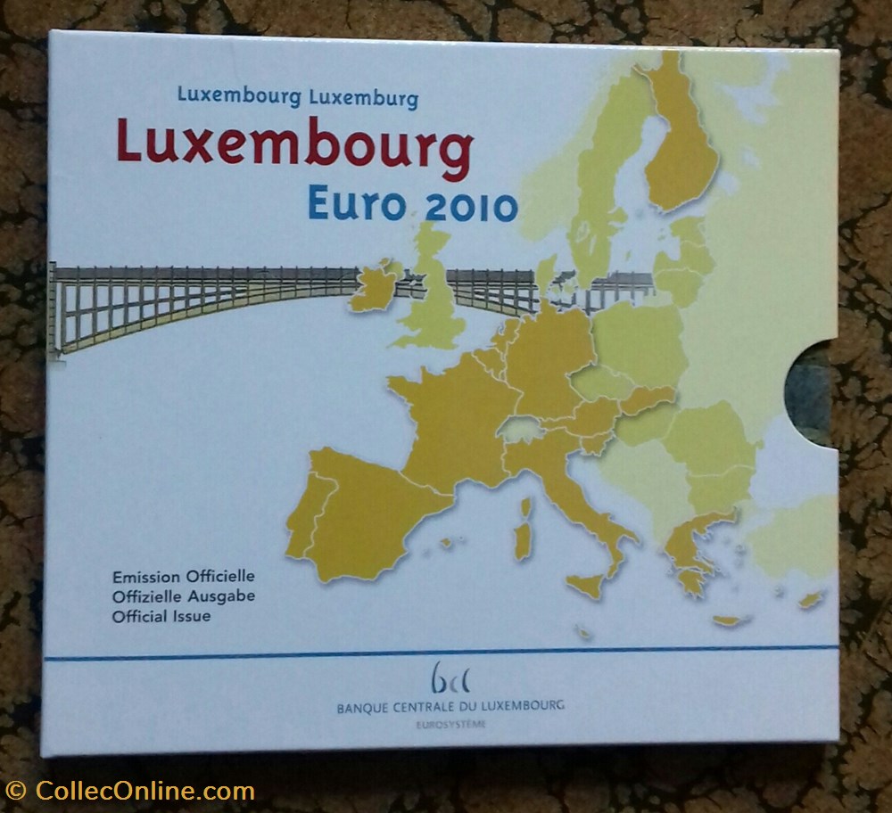 Coffret Euro annuel Luxembourg 2010 avec 2€ commémorative monnaie coffret euro annuel luxembourg 2010 avec 2 commemorative