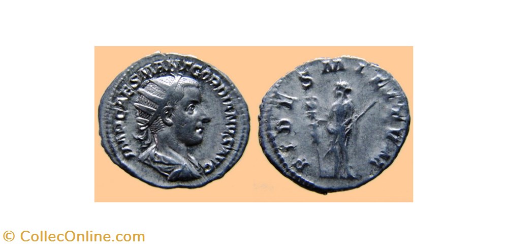 monnaies antiquite av jc ap romaines republicaines imperiales gordien iii antoninien ric 1 fides militvm rome 238