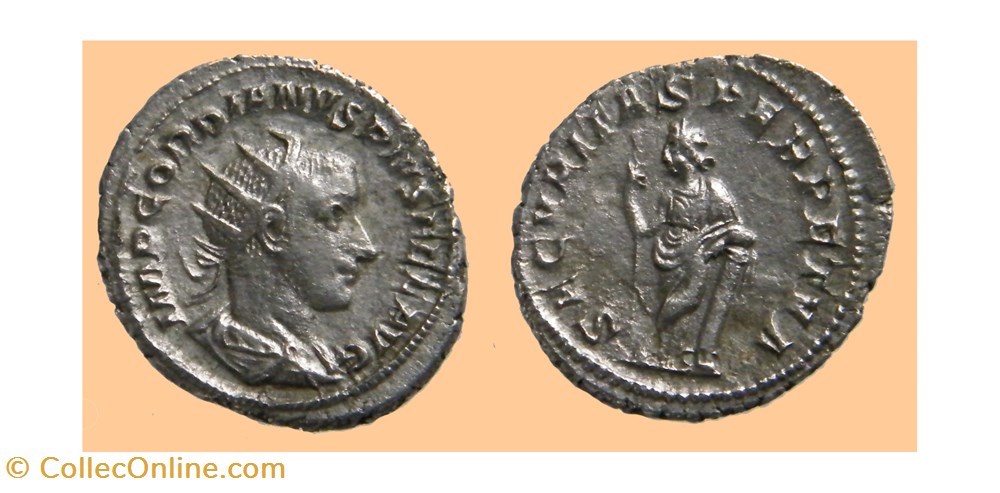 GORDIEN III. Antoninien RIC 153. SECVRITAS PERPETVA. ROME mi-fin 243 monnaies antiquite av jc ap romaines republicaines imperiales gordien iii antoninien ric 153 secvritas perpetva rome mi fin 243