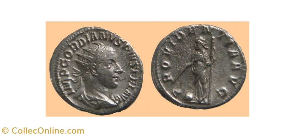 monnaies antiquite jc ap romaines republicaines imperiales gordien iii antoninien ric 150 providentia avg rome 243
