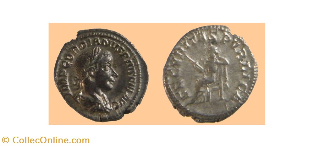 GORDIEN III. Denier RIC 130 (R). SECVRITAS PVBLICA. ROME 240 monnaies antiquite av jc ap romaines republicaines imperiales gordien iii denier ric 130 r secvritas pvblica rome 240