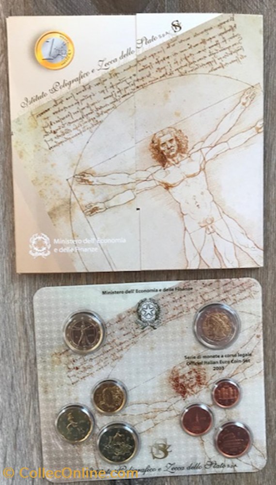 monnaie coffret euro annuel italie 2003 bu