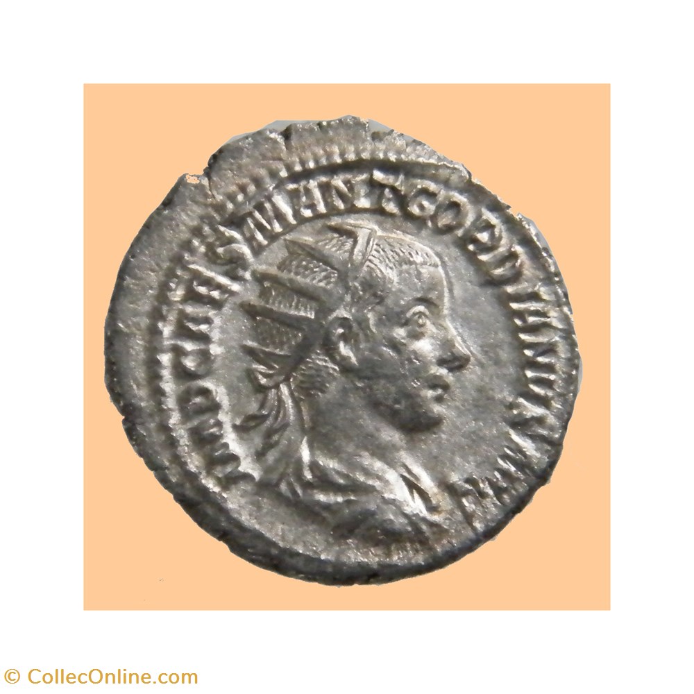 GORDIEN III. Antoninien RIC 2. IOVI CONSEVATORI. ROME 238 2 monnaies antiquite av jc ap romaines republicaines imperiales gordien iii antoninien ric 2 iovi consevatori rome 238