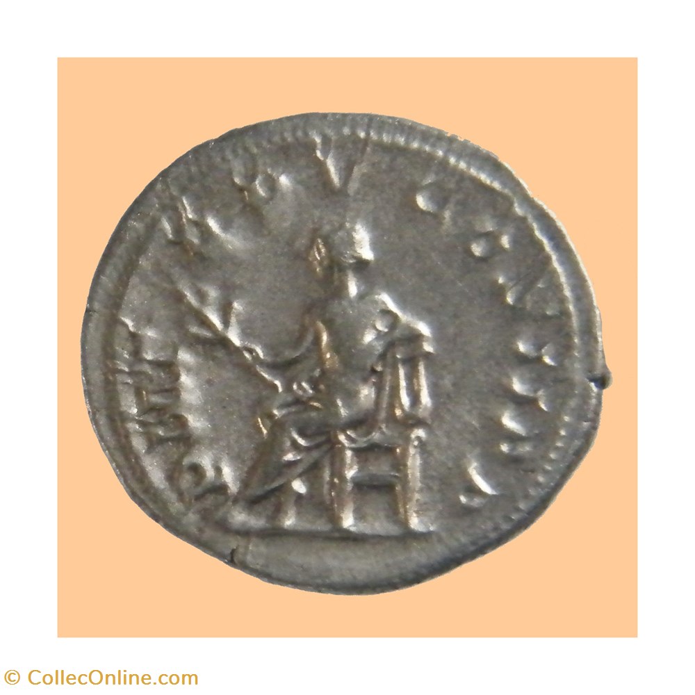 GORDIEN III. Antoninien RIC 89. P M TR P VI COS II PP. ROME 242-243 3 monnaies antiquite av jc ap romaines republicaines imperiales gordien iii antoninien ric 89 p m tr p vi cos ii pp rome 242 243