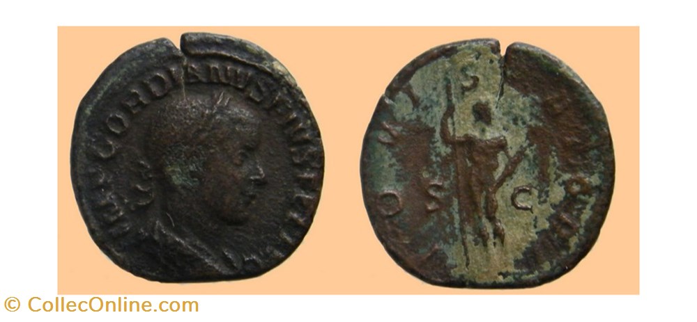 GORDIEN III. Sesterce RIC 298 a. IOVI STATORI/ SC ROME 241-243 monnaies antiquite av jc ap romaines republicaines imperiales gordien iii sesterce ric 298 a iovi statori sc rome 241 243