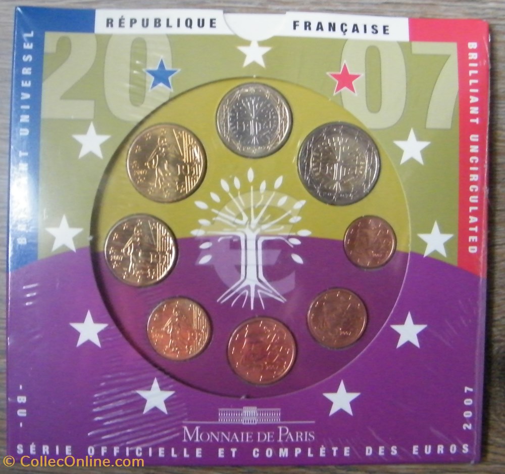 monnaie coffret euro annuel france 2007 bu
