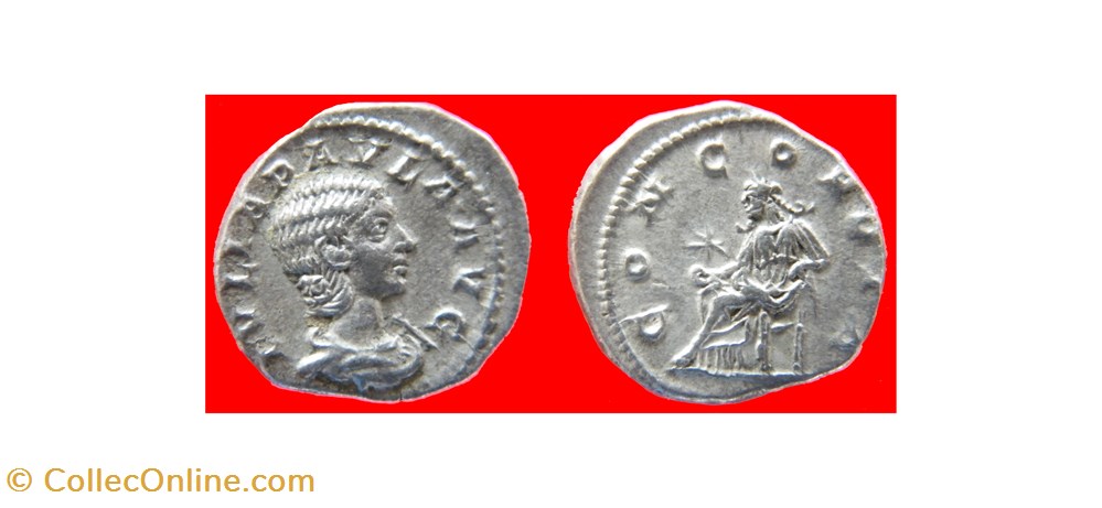 monnaies antiquite av jc ap romaines republicaines imperiales julia paula denier ric 211 concordia