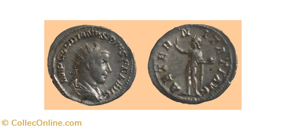 monnaies antiquite jc ap romaines republicaines imperiales gordien iii antoninien ric 83 aeternitati avg rome 240 243