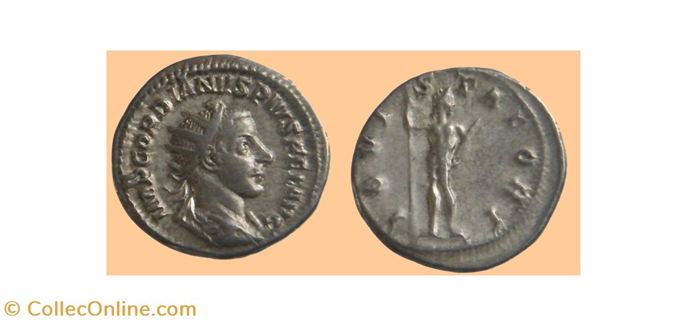 monnaies antiquite av jc ap romaines republicaines imperiales gordien iii antoninien ric 84 iovi statori rome 241 243