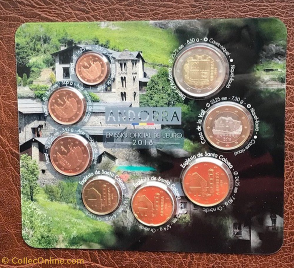 Coffret Euro annuel Andorre 2018 BU monnaie coffret euro annuel andorre 2018 bu