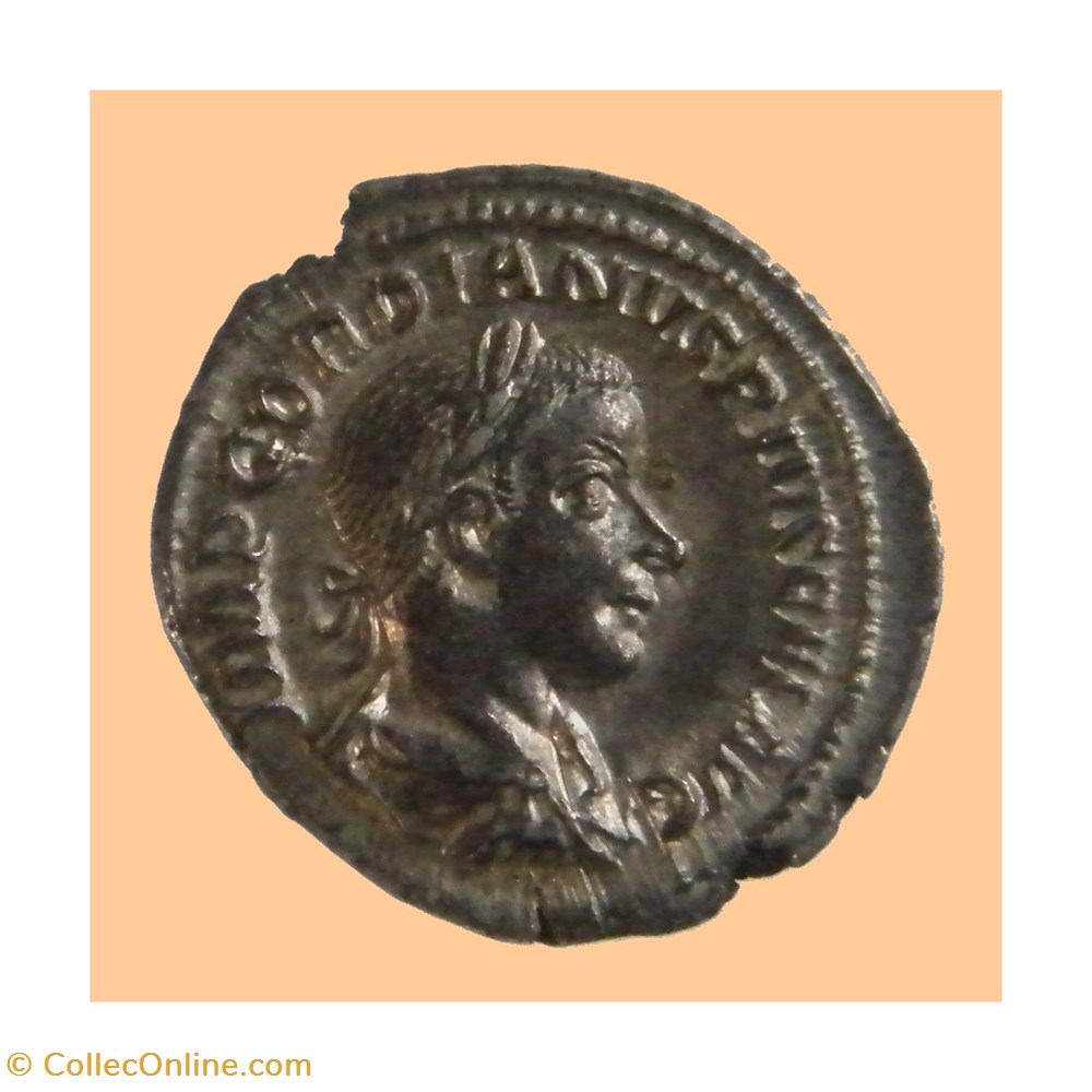 GORDIEN III. Denier RIC 130 (R). SECVRITAS PVBLICA. ROME 240 2 monnaies antiquite av jc ap romaines republicaines imperiales gordien iii denier ric 130 r secvritas pvblica rome 240