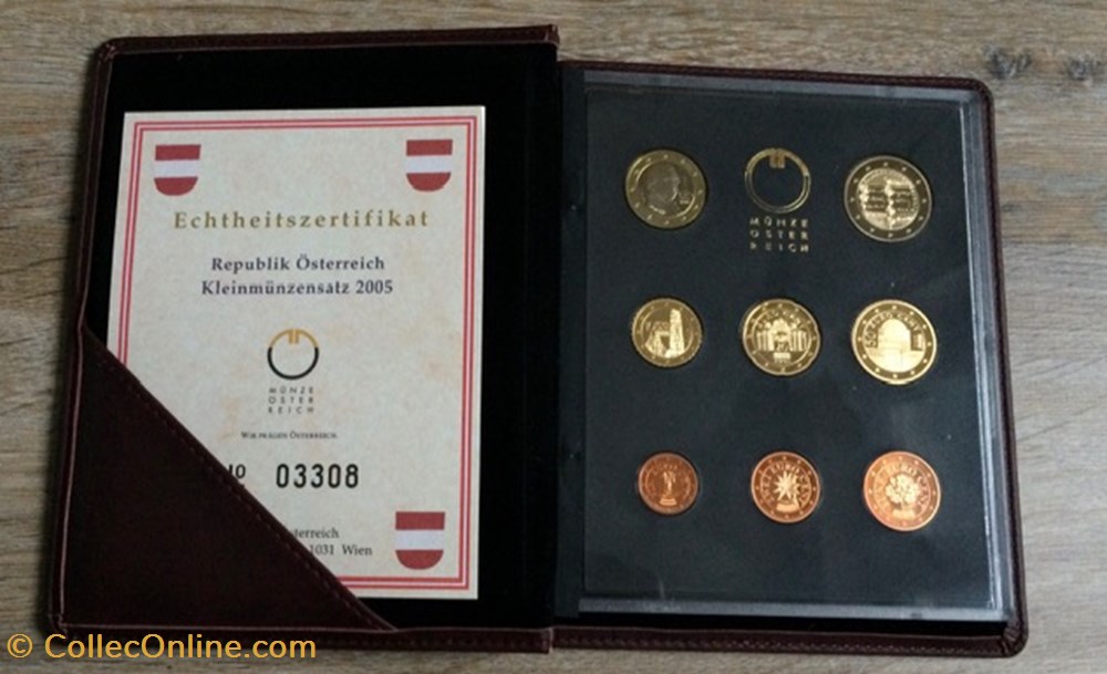 Coffret Euro annuel Autriche 2005 BE, avec 2€ commémorative monnaie coffret euro annuel autriche 2005 be avec 2 commemorative
