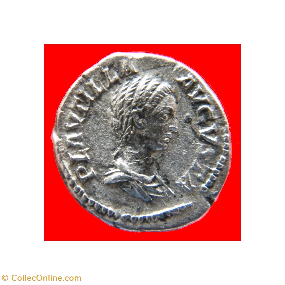 PLAUTILLE Denier RIC 363 b CONCORDIA AVGG 3 monnaies antiquite jc ap romaines republicaines imperiales plautille denier ric 363 b concordia avgg