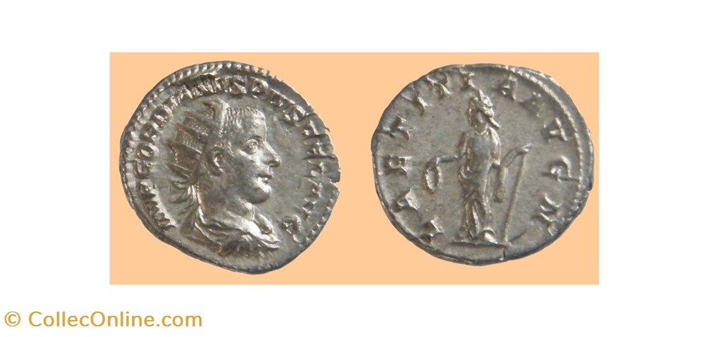 monnaies antiquite jc ap romaines republicaines imperiales gordien iii antoninien ric 86 laetitia avg n rome 240 243