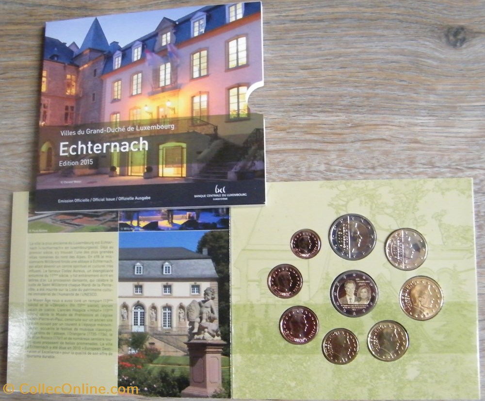 Coffret Euro annuel Luxembourg 2015 avec 2€ commémorative monnaie coffret euro annuel luxembourg 2015 avec 2 commemorative