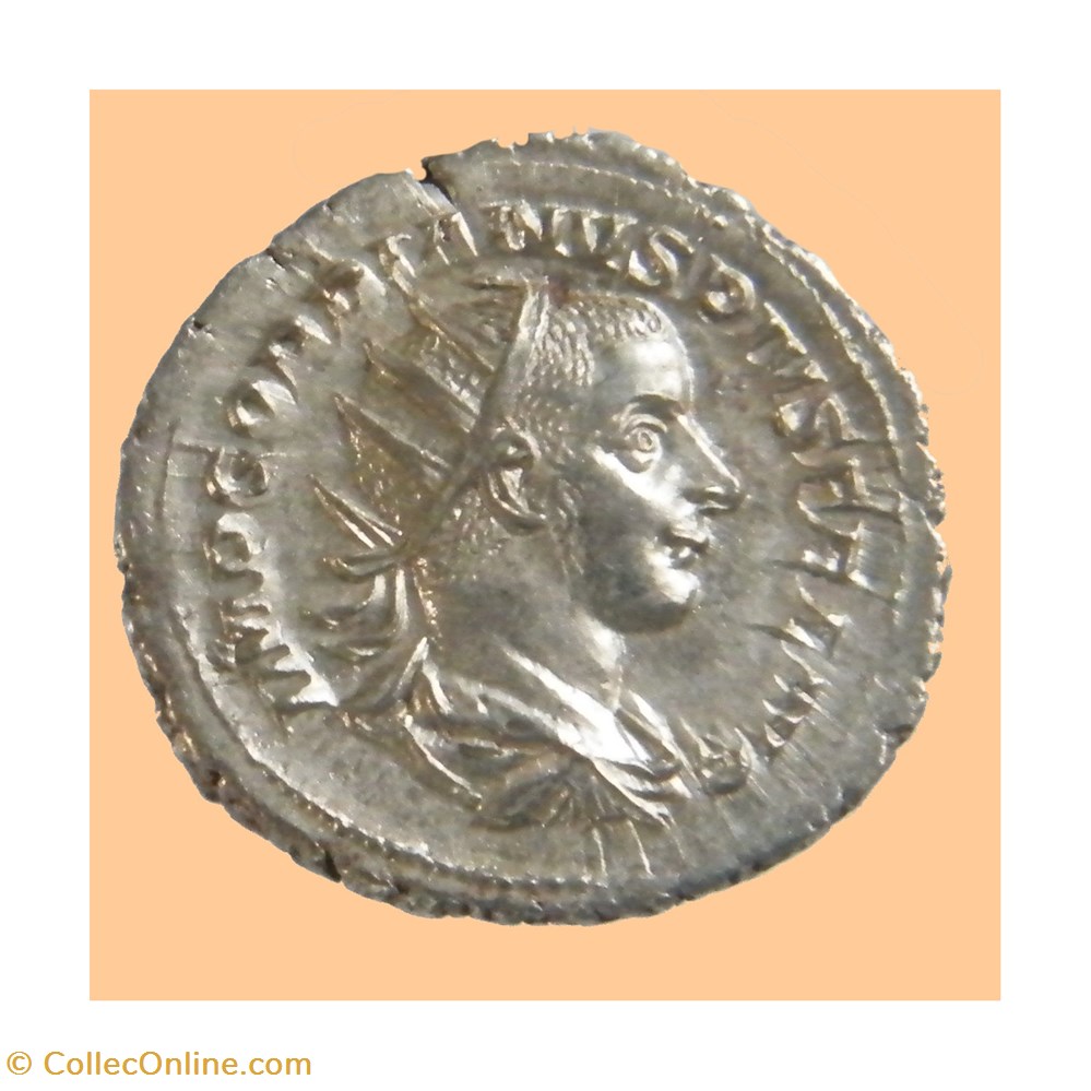 monnaies antiquite av jc ap romaines republicaines imperiales gordien iii antoninien ric 90 p m tr p vi cos ii pp rome 243 244