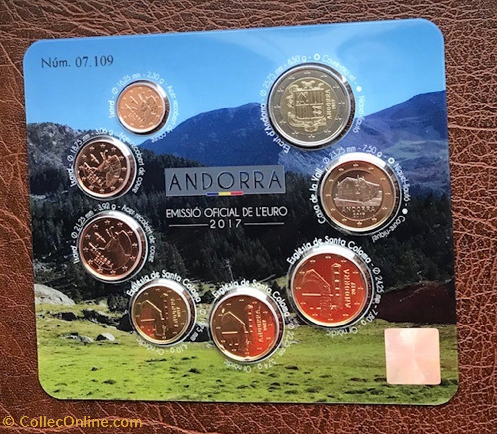 Coffret Euro annuel Andorre 2017 BU monnaie coffret euro annuel andorre 2017 bu