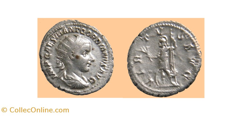 monnaies antiquite jc ap romaines republicaines imperiales gordien iii antoninien ric 39 virtvs avg rome 238