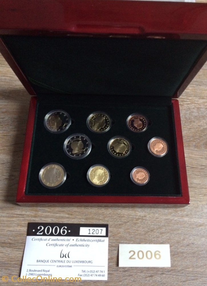 Coffret Euro annuel Luxembourg 2006 BE avec 2€ commémorative 2 monnaie coffret euro annuel luxembourg 2006 be avec 2 commemorative