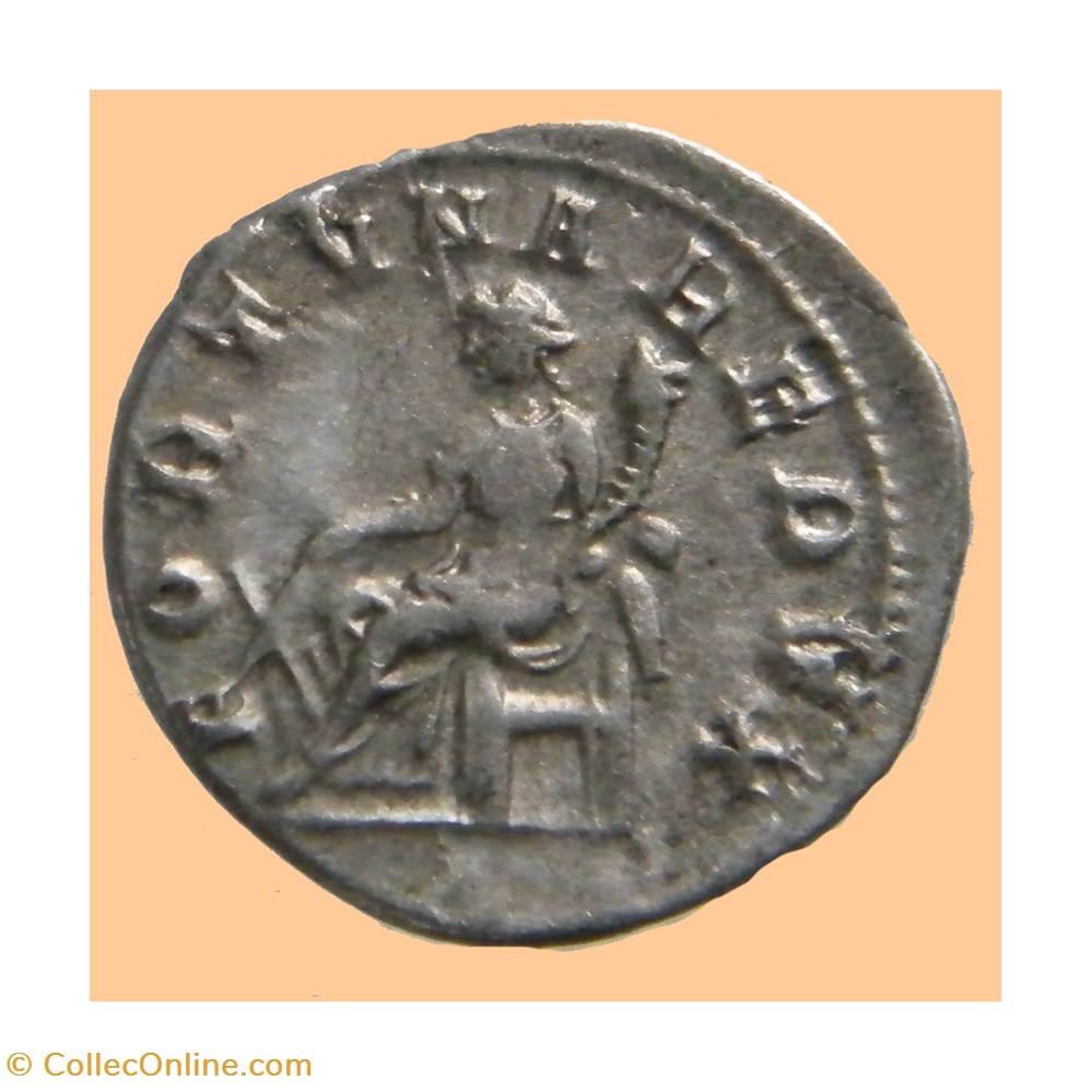 GORDIEN III. Antoninien RIC 210. FORTVNA REDVX. ROME 243-244 3 monnaies antiquite av jc ap romaines republicaines imperiales gordien iii antoninien ric 210 fortvna redvx rome 243 244
