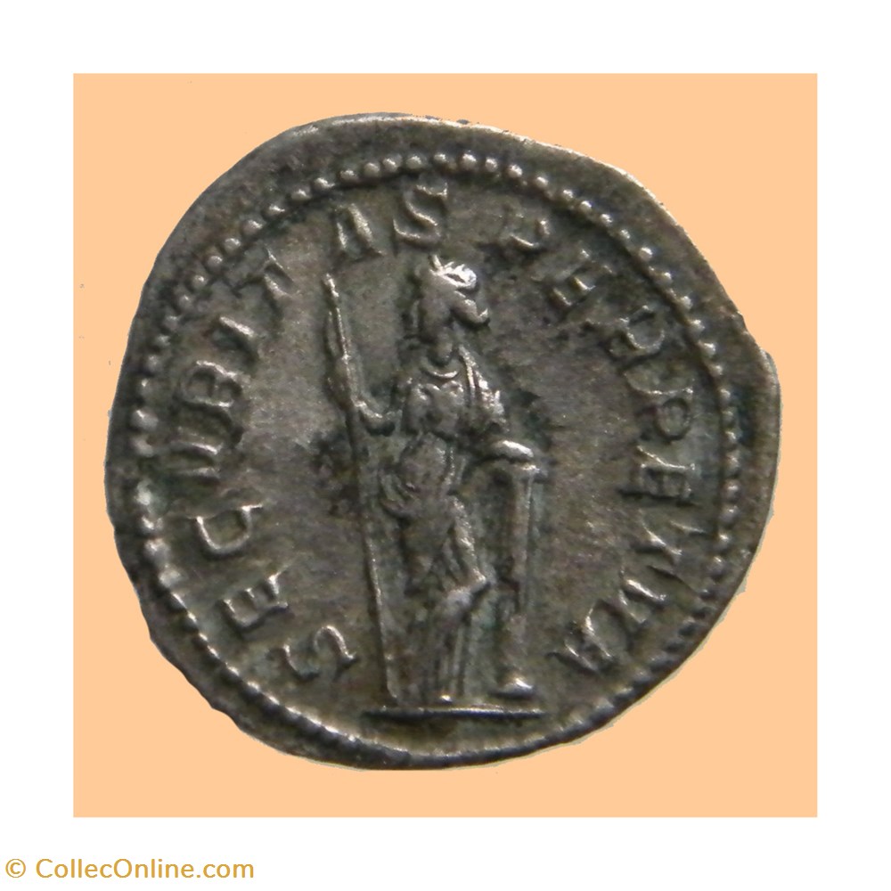 monnaies antiquite av jc ap romaines republicaines imperiales gordien iii antoninien ric 153 secvritas perpetva rome mi fin 243