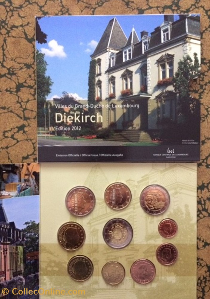 Coffret Euro annuel Luxembourg 2012 avec 2 X 2€ commémoratives monnaie coffret euro annuel luxembourg 2012 avec 2 x 2 commemoratives